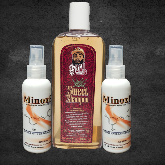 2 Minoxidil 10% + Shampoo Sweet (500ml)
