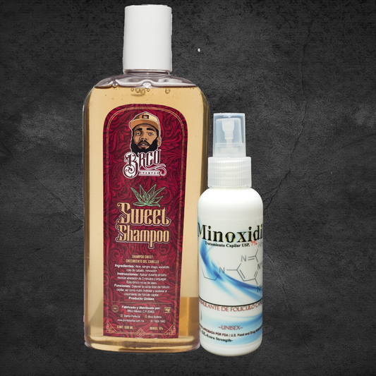 Minoxidil 7% BRCO + Shampoo anti caída de cabello Crecimiento Cabello