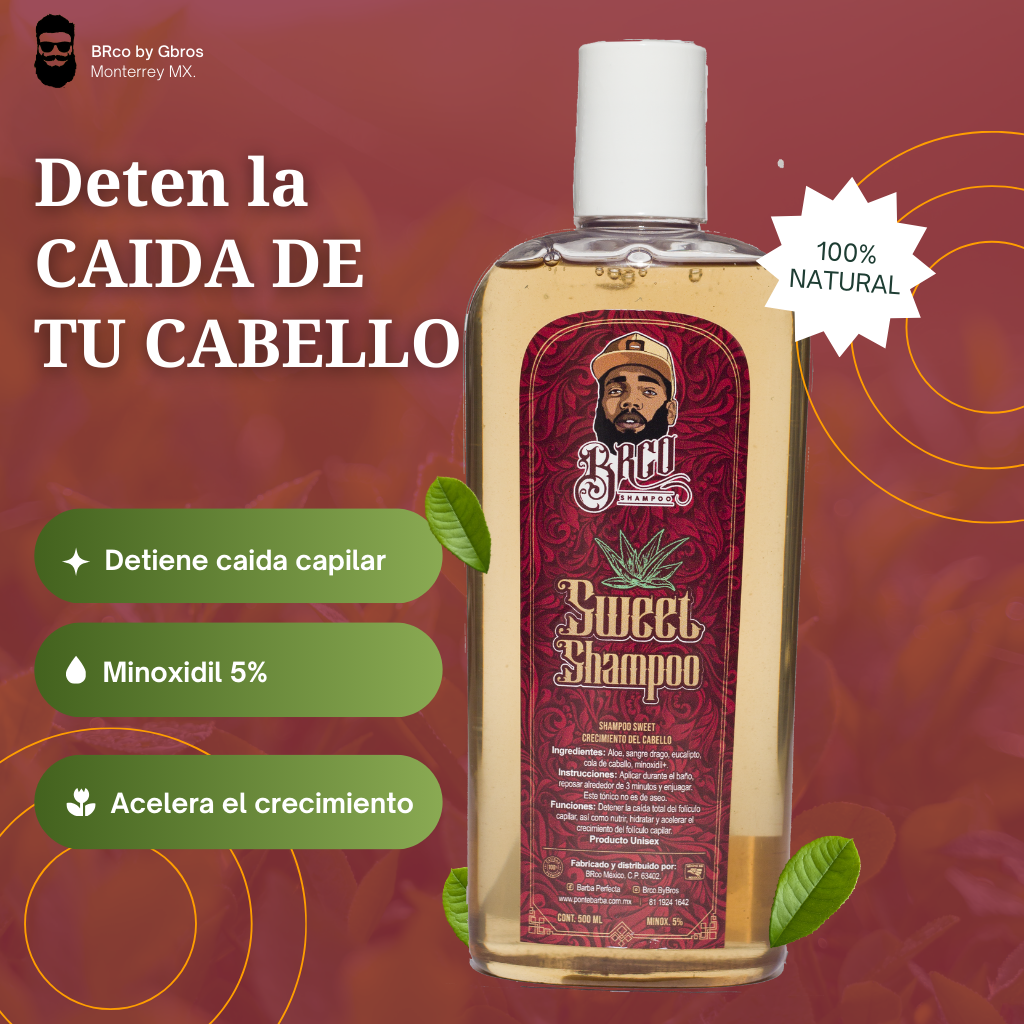 Minoxidil 7% BRCO + Shampoo anti caída de cabello Crecimiento Cabello