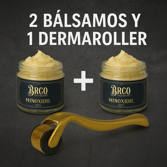 Minoxidil 12% (2 pak) + Derma Roller GOLD